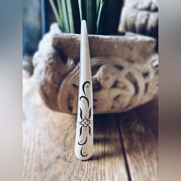 Hair Clip Enamel Base & Iridescent Stones - Picture 12 of 13